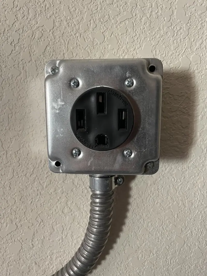 NEMA 14-50 outlet installed for Smart Home Electrical in Kansas City